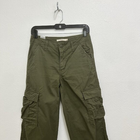 Levis Pants Sz 25 Green ‘94 Baggy Utility Cargo Drawstring Leg Streetwear Skater - Picture 4 of 14